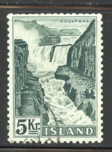 Iceland Scott 296 UH - 1956 5k Gullfoss Power Plant - SCV $2.25