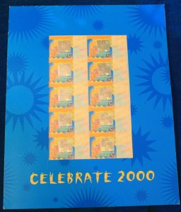 Australia Post Celebrate 2000 mini sheet of 10 stamps in SOUVENIR FOLDER