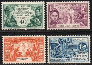 Ubangi-Shari Sc #82-85 Mint Hinged