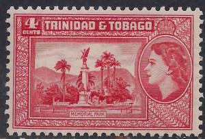 Trinidad & Tobago 1953 - 59 QE2 4ct Memorial Gardens MM SG 270 -  M1296