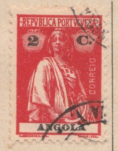 PORTUGAL COLONY ANGOLA 1921 2c Smooth Paper Perf. 12X11 1/2 Used A29P34F37130-