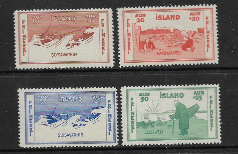 ICELAND, B1-B4, MINT HINGED, RESCUE WORK