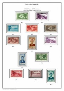 South Vietnam 1951-1975 PDF (DIGITAL) STAMP ALBUM PAGES 