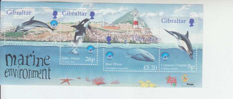 1998 Gibraltar Marine Environment MS4 (Scott 764) MNH