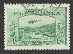NEW GUINEA 1935 Bulolo Airmail £5 green.