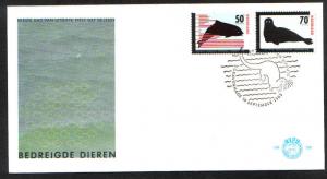 Netherlands 1985  FDC 230  Endangered animals