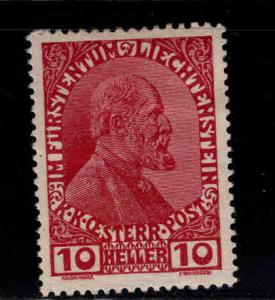 LIECHTENSTEIN Scott 6 MH* from 1917-1918 set rich color adhesion in gum