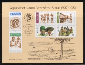 Nauru Scott 249a - Scouting Year 1982 S/S - MVFNHOG - SCV $1.75