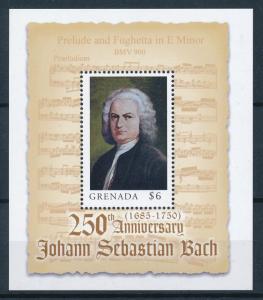 [95059] Grenada 2000 Music Bach Sheet MNH