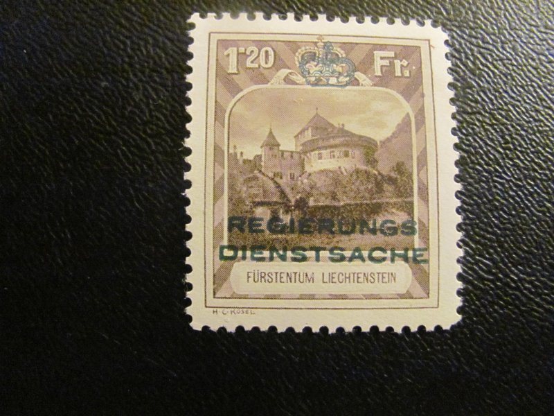 LIECHTENSTEIN  1932 HINGED OFFICIAL STAMP HIGH VALUE SUPERB $150.00 (152)