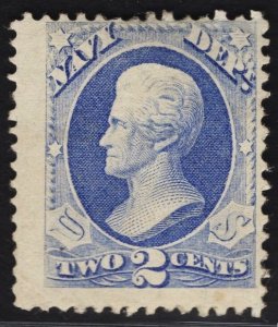 US #O36 2c Ultramarine Navy Dept. MINT NO GUM SCV $75.00