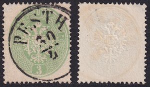 Austria - 1863 - Scott #18 - used - PESTH pmk Hungary