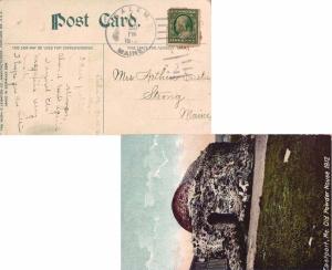 United States Maine Salem 1913 doane 3/2  1838-1940  PPC (Eastport, Me. Old P...