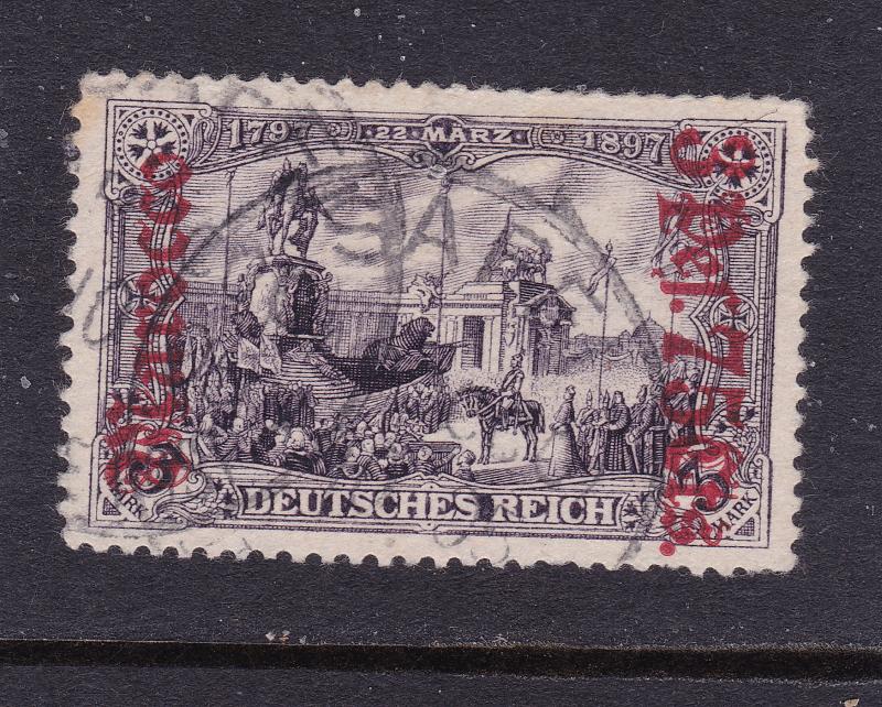 German PO in Morocco a 3P75 on a 3M fine used from 1905