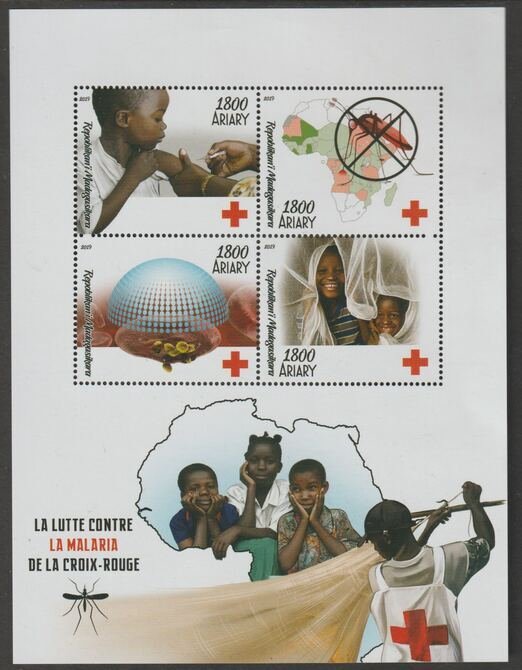 MADAGASCAR - 2019 - Red Cross - Perf 4v Sheet - MNH - Private Issue