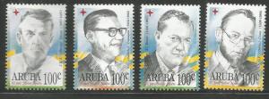 ARUBA  130-133  MINT HINGED,  STATESMAN AND POLITICIANS