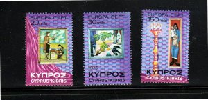 CYPRUS #436-438  1975  EUROPA   MINT  VF NH  O.G