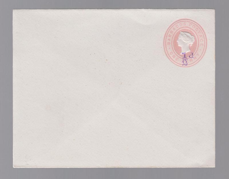 Mint Unused Barbados Postal Stationery Envelope 1 Penny # B1a