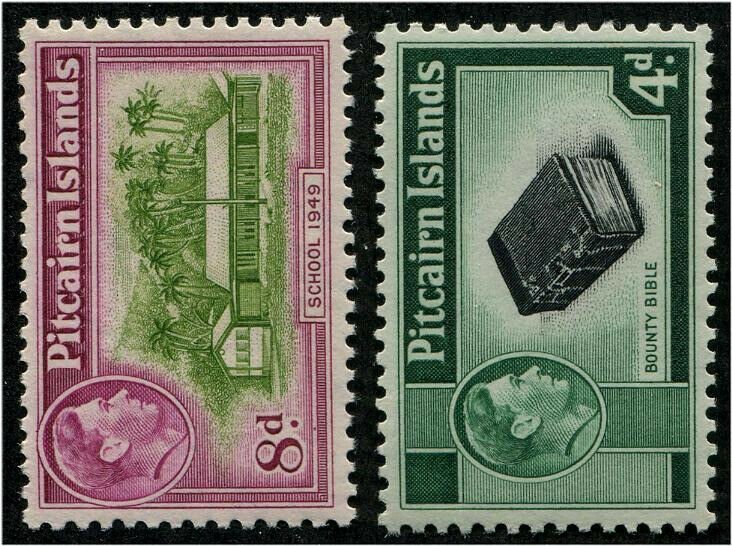 HERRICKSTAMP PITCAIRN ISLANDS Sc.# 5A, 6A Scott Retail $36.00 Mint NH