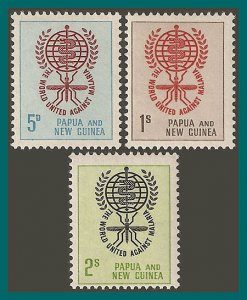 Papua New Guinea 1962 Malaria Eradication, mint  #164-166,SG33-SG35