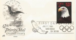 Priority FDC Artcraft cachet 7-7-91 !#2