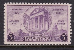 782 Arkansas Centennial MNH