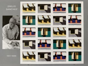 U.S. Scott 5594-5597 Emilio Sanchez Pane Of 20 MNH. Imperforate Sheet w/ NDC.