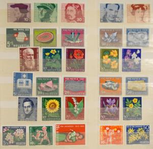 Switzerland 30 MNH Stamps in Complete sets SCV $29