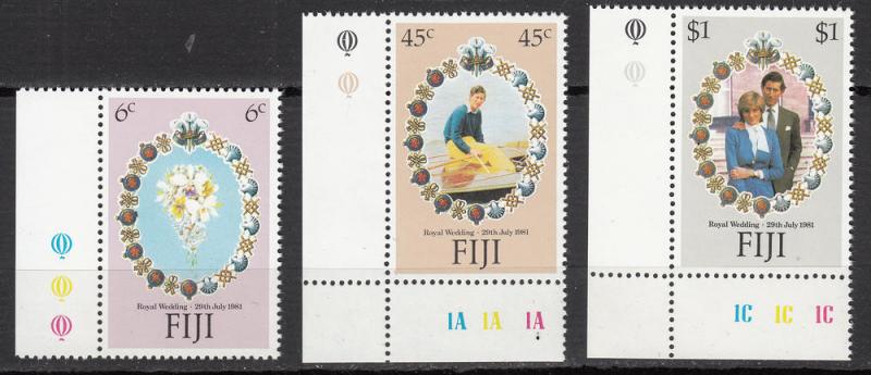 Fiji - 1981 Royal Wedding Issue Sc# 442/444 - MNH (9616)