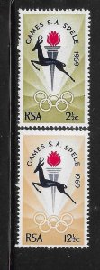 South Africa 1969 National Games Bloemfontein Sc 353-354 MNH A2691