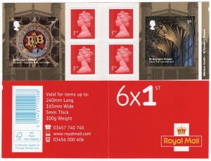 GB Booklets - SA PM55 6x 1st, 4x Machin + 2x St George's Chapel