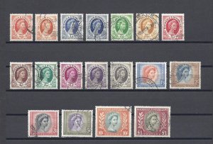 RHODESIA & NYASALAND 1954/56 SG 1/15 + Shades USED Cat £100