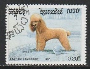 1990 Cambodia - Sc 1049 - used VF - 1 single - Dogs