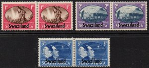 Swaziland Sc #38-40 Mint Hinged pairs