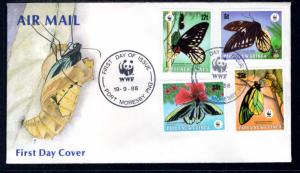 Papua New Guinea 697-700 Butterflies U/A FDC