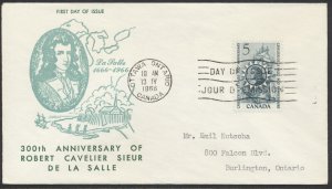 1966 #446 De La Salle FDC Unusual Cachet Ottawa