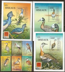 GUINEA 2001 PHILA NIPPON SET+3 M/SHEETS MNH