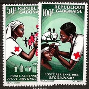 Dime Auction. Gabon C41-C42 m