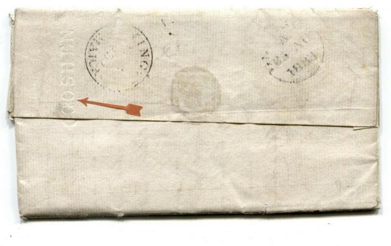 JAMAICA Cover 1833 Mount Zion ALBINO*GOSHEN* Transatlantic Scots ADD HALF MS2333