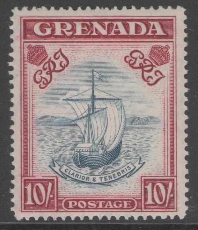 GRENADA SG163d 1944 10/ SLATE-BLUE & CARMINE LAKEWIDE p14 MTD MINT