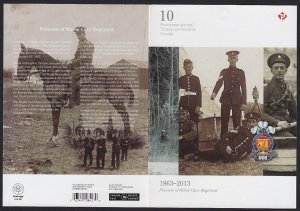 PRINCESS of WALES' OWN REGIMENT = BOOKLET PANE BK535 Canada 2013 #2635a MNH