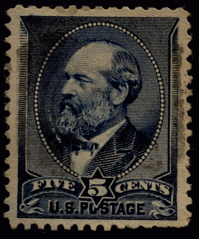 United States #216 Garfield Blue Used