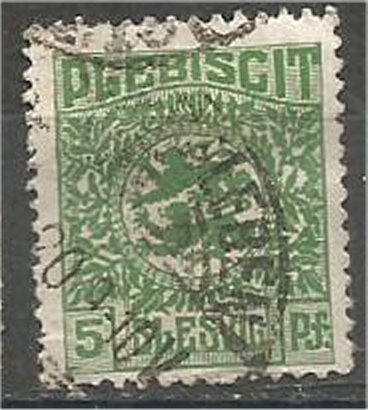 Slesvig, 1920, used 5pf, Danish-German Occ, Scott