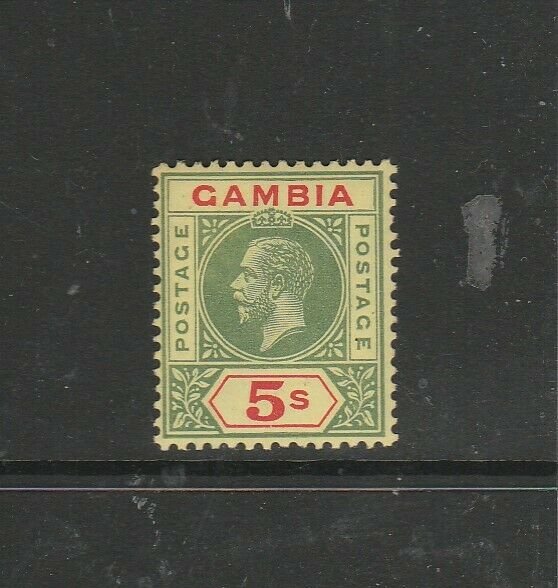 Gambia GV 1912/22 Crown CA 5/- Fresh MM SG 102