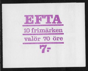 SWEDEN SC# 718a COMP BKLT/10 FVF/MNH 1967