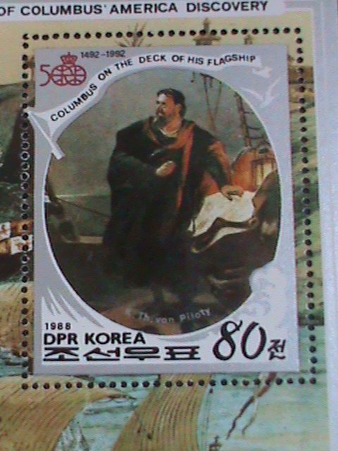 ​KOREA STAMP-1988-SC#2719 500TH ANNIV:COLUMBUS DISCOVERED AMERICA-MNH SHEET VF