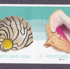 PNC9 35c Seashells P1111 US 5167-5170, 5170a Vivid Yellow / Blue Seam Line MNH