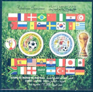 Tunisia 2002 Football Soccer World Cup Korea - Japan Mi. Bl. 36 MNH