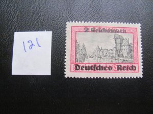 Germany DANZIG 1939 MNH HIGH VALUE  XF 70 EUROS (121)