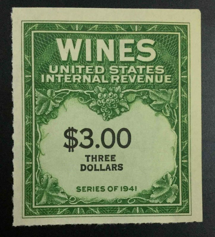 MOMEN: US STAMPS #RE154 WINES UNUSED LOT #54062